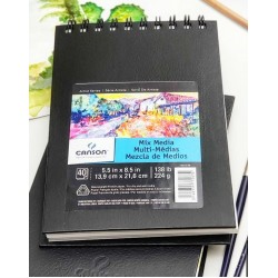 دفتر رسم آرت بوك مكس ميديا سلك/ اسود فاخر 224غم 40 ورقة 